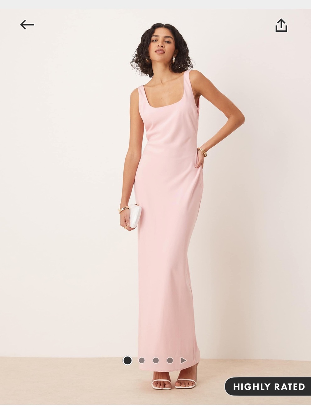 Pretty Lavish - Scoop Neck Maxi Dress in Pink